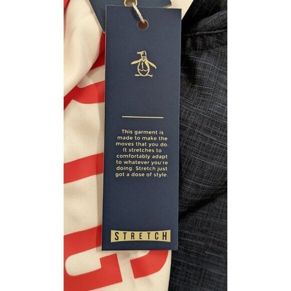 Original Penguin Mens Size XXL Dark Sapphire Stretch Elastic Waist Swim Trunks - Picture 11 of 11